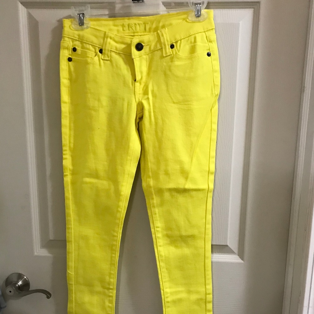 bright yellow jeans